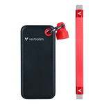 Verbatim Pocket SSD - 512GB - USB 3.2 Gen 2 - Schwarz / Rot