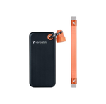 Verbatim Pocket SSD - 256GB - USB 3.2 Gen 2 - Musta / Orange