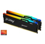 Kingston FURY Beast RGB DDR5-5600 - 32GB - CL36 - Dual Channel (2 pcs) - AMD EXPO & Intel XMP - Schwarz mit RGB *DEMO*