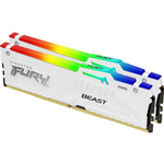 Kingston Fury Beast RGB - Kit mémoire 32GB (2x16) DDR5-6400 CL32-39-39 blanc