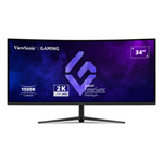 Viewsonic VX3418C-2K 34" Curved Ultrawide QHD 180Hz 1ms Freesync Premium Height Adjustable Gaming Monitor