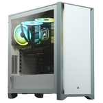 Boîtier PC Gaming - CORSAIR - 4000D - ATX Moyen Tour - Verre trempé - Blanc (CC-9011199-WW)