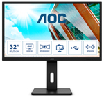 31" AOC Q32P2 - 2560x1440 - 75Hz - IPS - USB HUB - Speakers - 4 ms - Skærm