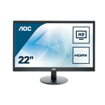 Ecran PC - AOC E2270SWHN - 22'' FHD - Dalle TN - 5 ms - VGA/HDMI 1.4