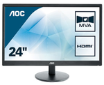 AOC M2470SWH LED display 59,9 cm (23.6") 1920 x 1080 Pixels Full HD Zwart