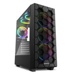 Sharkoon RGB Hex Tempered Glass ATX Gaming PC Case