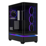 ASUS PRIME AP304 TG ARGB BLACK - Obudowa komputerowa - Miditower - Czarny