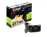 2GB MSI GeForce GT730 DDR3 LP DVI/HDM (Retail)