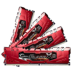 G.Skill Flare X DDR4-2400 - 32GB - CL15 - Quad Channel (4 pcs) - AMD Optimized - Punainen