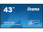 iiyama ProLite LH4341UHS-B2 - 43 Inch - IPS - 4K - 24/7 werktijd - 500 cd/m²