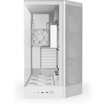 NZXT H9 Flow RGB+ (2025) Dual Chamber Mid Tower ATX Gaming PC Case - White