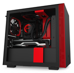 NZXT H210 Compact Mini-ITX Chassis - Tempered Glass Black/Red