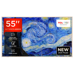 TV QLED 55'' TCL 55A300W-UK 4K Ultra HD 3840x2160p/Smart TV/Classe E/Bianco [50V5C]