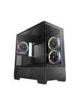 Case Deepcool CG380U 3F Midi-Tower Micro-ATX pannello in vetro temperato curvo panoramico 3 ventole Nero [R-CG380U-BKAGM3-G]