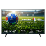 TV LED - HISENSE - 43A6N - 43'' (108 cm) - 4K UHD 3840x2160 - 60Hz - HDR 10+ - Smart TV - 3 x HDMI