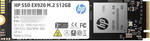 512 GB SSD HP SSD EX920 M.2, M.2/M-Key (PCIe 3.0 x4) lesen: 3200MB/s, schreiben: 1600MB/s, TBW: 200TB