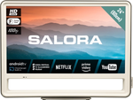 Salora CUBE24, 61 cm (24"), 1366 x 768 pixels, LED, Smart TV, Wifi, Argent, Blanc
