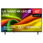 TV LG NANO 4K UHD AI 43NU850B6LA 43" 4K UltraHD 60Hz Smart TV WebOS HDR10 Pro