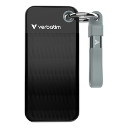 Verbatim Pocket SSD - 512GB - USB 3.2 Gen 2 - Sort / Grå