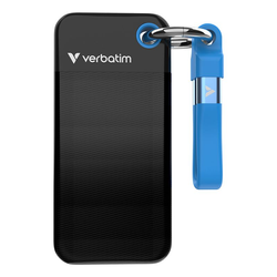 Verbatim Pocket SSD - 512GB - USB 3.2 Gen 2 - Sort / Blå