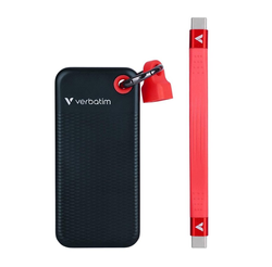 Verbatim Pocket SSD - 256GB - USB 3.2 Gen 2 - Black/Red