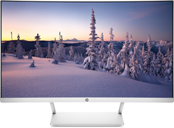 HP 27 Curved Display - Argent, Blanc
