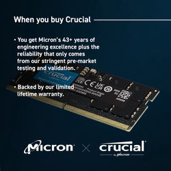 Crucial 8GB DDR5 SO-DIMM 5200, CL42, CT8G52C42S5