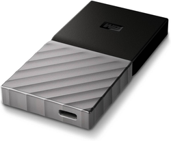 WD My Passport SSD 1 TB, Solid State Drive schwarz/silber, USB-C 3.2 (10 Gbit/s)