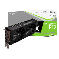 Vga Pny Rtx3050 8gb Gddr6 Verto Dual Fan Lhr 1hdm.