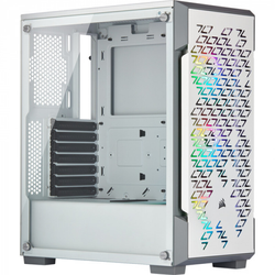 Corsair iCUE 220T RGB Boîtier Midi-tour Blanc