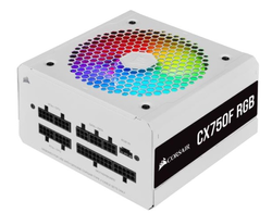 Corsair CX750F RGB, 750 Watt voeding Wit, 4x PCIe, Full Kabel-Management