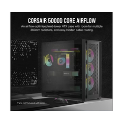 CORSAIR 5000D AIRFLOW CORE Tempered Glass Mid-Tower, Black