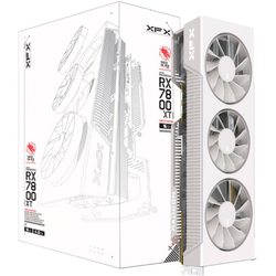 XFX Radeon RX 7800 XT Quicksilver Magnetic Air Gaming White