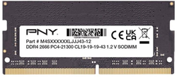 Mémoire RAM PNY 16Go 1x16Go DDR4 2666MHz CL19 1,2V Noir SODIMM