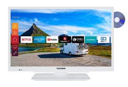 Telefunken XH24G501VD-W, LED-Fernseher weiß, Alexa, SmartTV, WLAN, WXGA, DVD