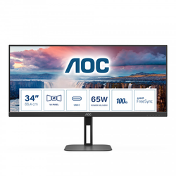 AOC 86,0cm (34") U34V5C/BK 21:09 HDMI+DP+USB-C VA black