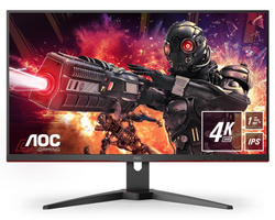 AOC U28G2AE/BK, Monitor di gioco Nero/Rosso