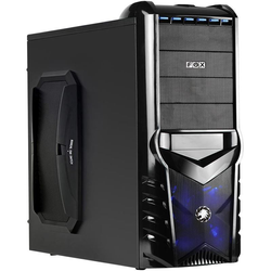 Rasurbo X7-U3 Midi Tower ohne Netzteil schwarz/blau