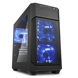 Sharkoon V1000 Window tower-behuizing Zwart, USB 3.0, Window-Kit