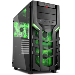 Sharkoon DG7000-G grün, Glasfenster ATX-MidiTower