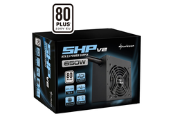 Sharkoon SHP650 v2, 650 Watt voeding Zwart, 2x PCIe