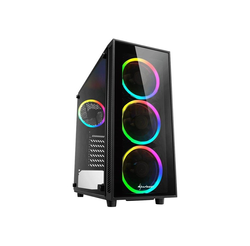 Sharkoon TG4 RGB tower-behuizing Zwart, USB 3.0, Window-Kit