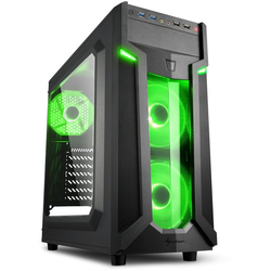 Caixa ATX Sharkoon VG6-W Preta/Verde