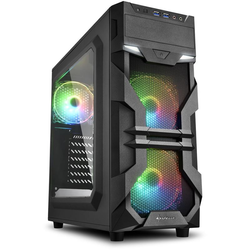 Sharkoon VG7-W RGB, Tower casing black, acrylic side panel