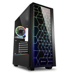 Sharkoon RGB LIT 100, Glasfenster ATX-MidiTower