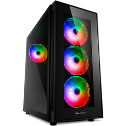 Sharkoon TG5 Pro RGB tower-behuizing Zwart, 2x USB-A 2.0, 2x USB-A 3.2 (5 Gbit/s), 2x Audio, Window-kit