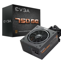 EVGA 750 BQ 80+ BRONZE 750W, Alimentatore PC Nero