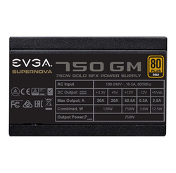 EVGA 750W SuperNOVA 750 GM Fully Modular (80+Gold)