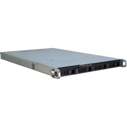 Inter-Tech IPC 1U-1404 Rack Zwart, Roestvrijstaal