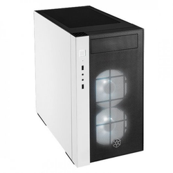 SilverStone SST-RL08BW-RGB tower-behuizing Zwart/wit, 2x USB-A 3.2 (5 Gbit/s), 2x Audio, Window-kit